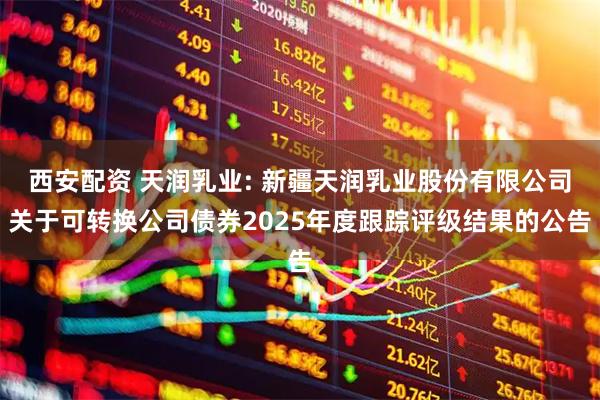 西安配资 天润乳业: 新疆天润乳业股份有限公司关于可转换公司债券2025年度跟踪评级结果的公告